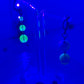 Asymmetrical Uranium Glass UV Glow Earrings