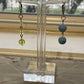 Asymmetrical Uranium Glass UV Glow Earrings
