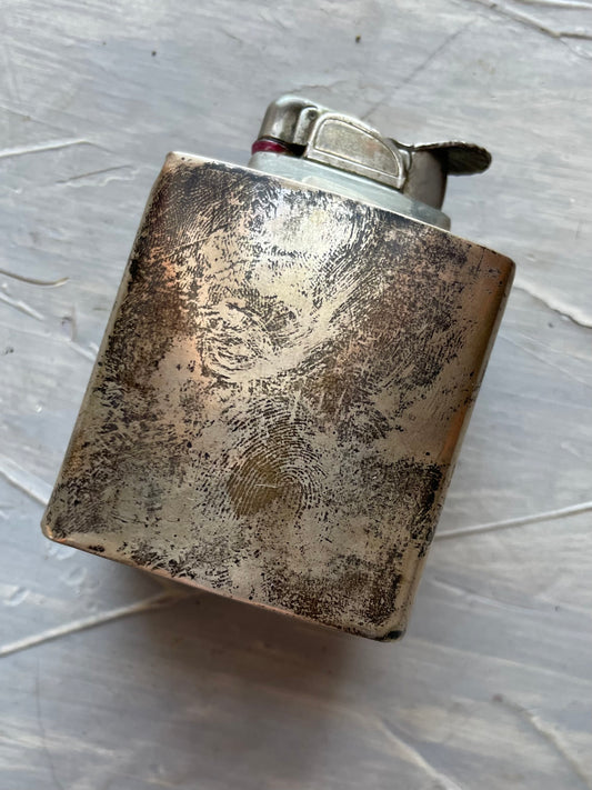 Vintage Sterling Inscribed Initial Table Lighter