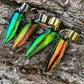 Jewel Beetle Elytra Ear Cuffs