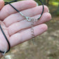 Rib Bone and Crystal Necklace